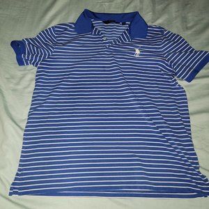 Polo Golf By Ralph Lauren, Blue and White Stripes, With Blue Pony, SZ 2XL